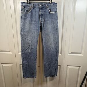 Levis 501 Original Fit Jeans Mens 34x32 Straight Leg Classic Denim Vintage